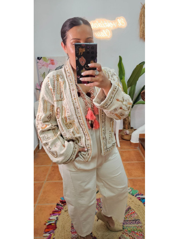 Kimono saco bordado 