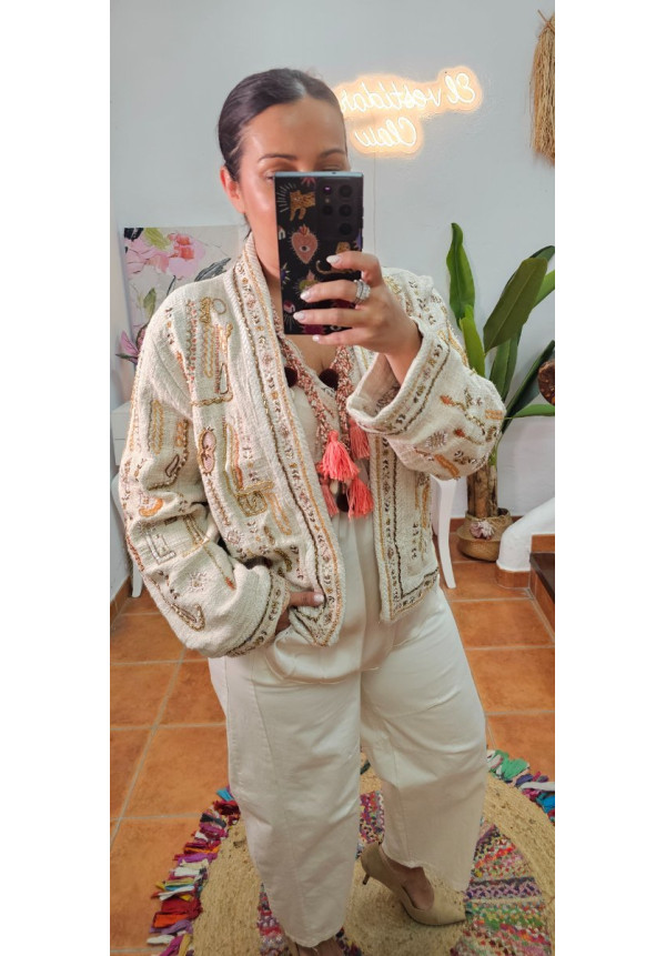 Kimono saco bordado 
