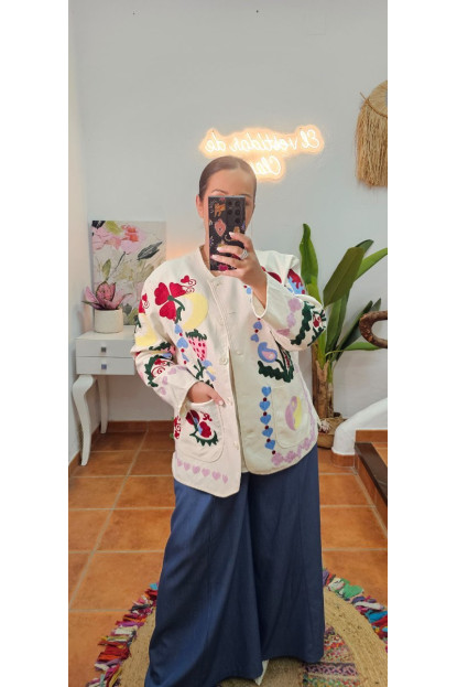 Chaqueta bordada Colores 