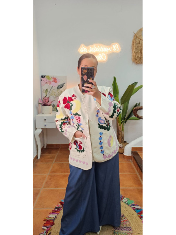Chaqueta bordada Colores 