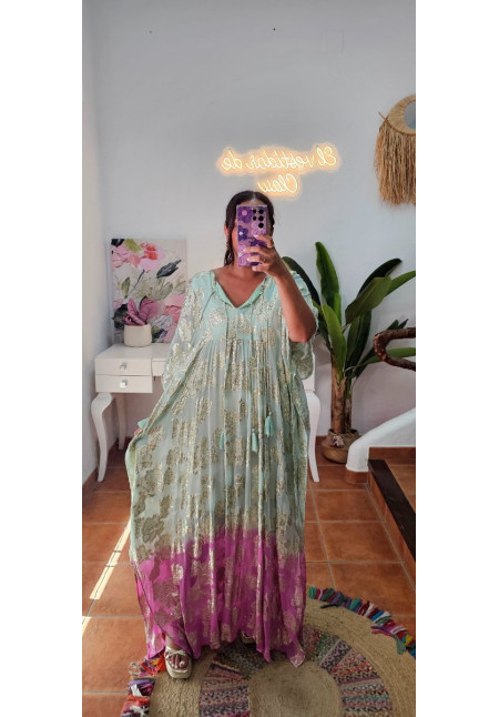 Vestido degradado pan de oro