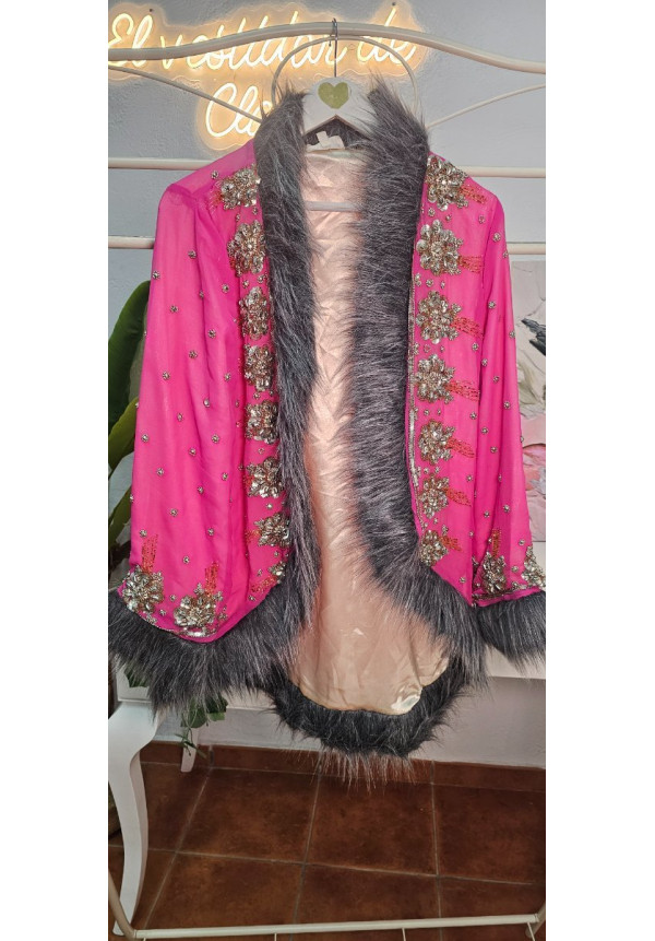 Abrigo india rosa