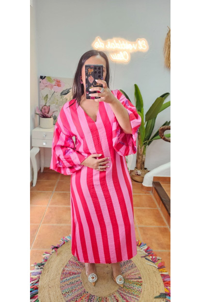 Vestido rayas flores + Colores 