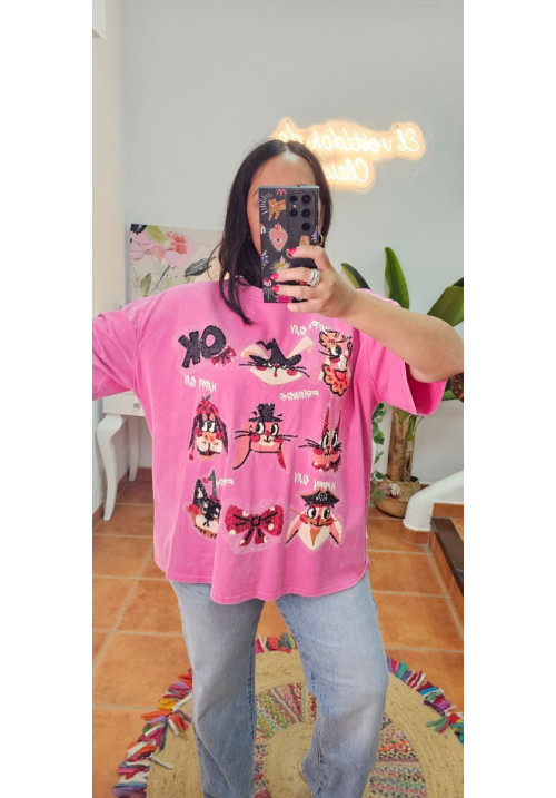 Camiseta conejitos lentejuelas 
