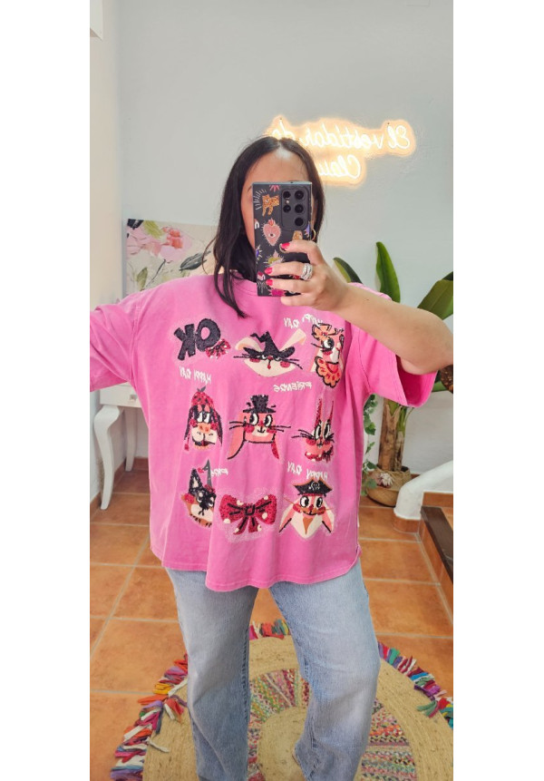 Camiseta conejitos lentejuelas 