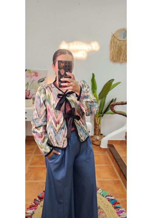 Chaqueta lazada tapiz 