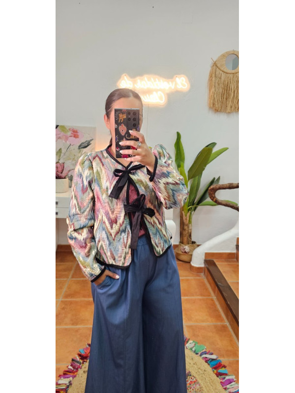 Chaqueta lazada tapiz 
