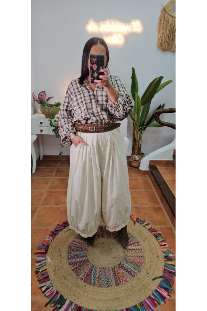 Pantalón bombacho tela
