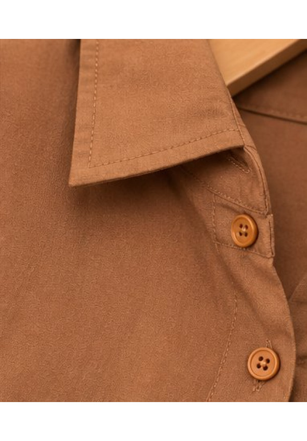 Camisa larga camel/oro encaje 