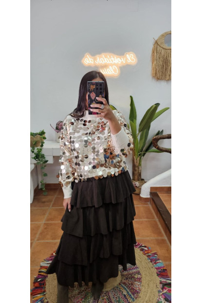 Jersey multi lentejuelas oro