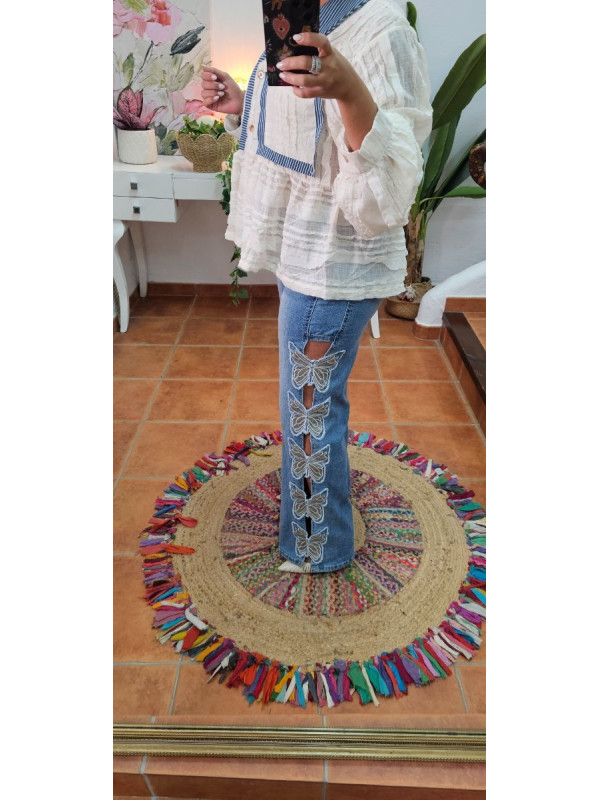 Jeans mariposas talla 38/40