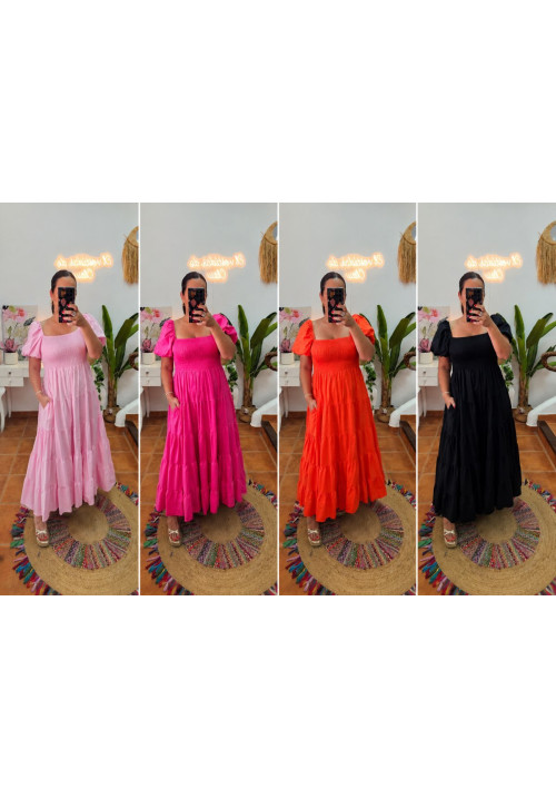 Vestido hombro + Colores 