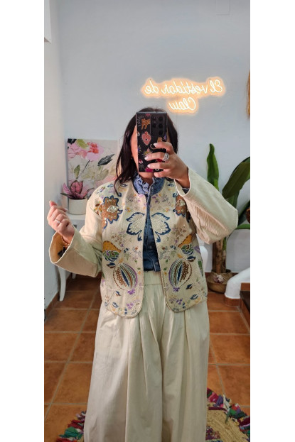 Chaqueta bordada   lentejuelas 