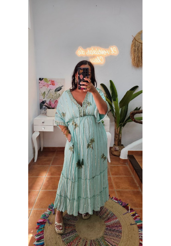 Vestido palmeras lentejuelas 