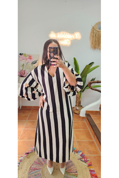 Vestido rayas flores + Colores 