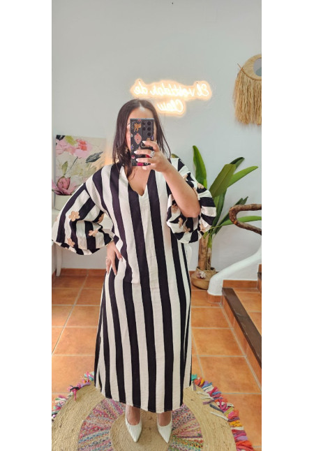 Vestido rayas flores + Colores 