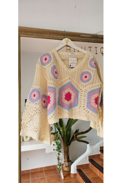 Jersey croché + Colores 