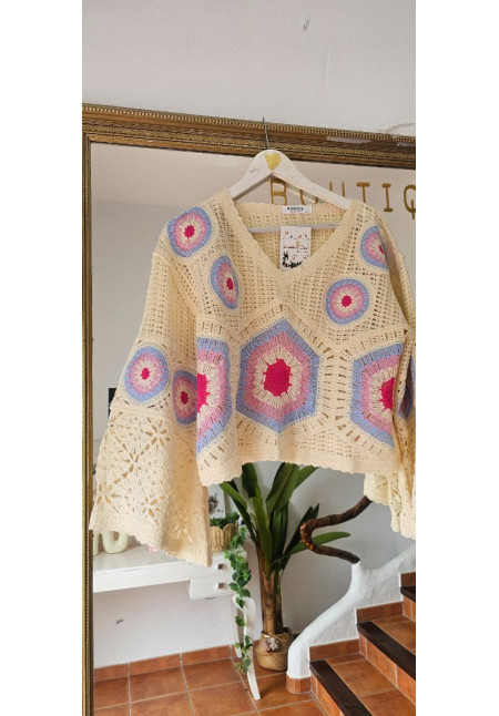 Jersey croché + Colores 