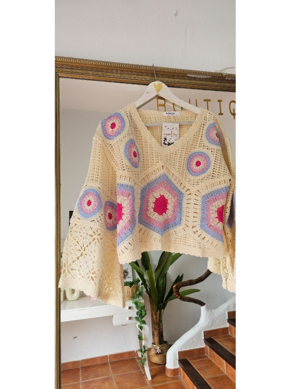 Jersey croché + Colores 