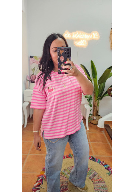 Camiseta teckel rayas