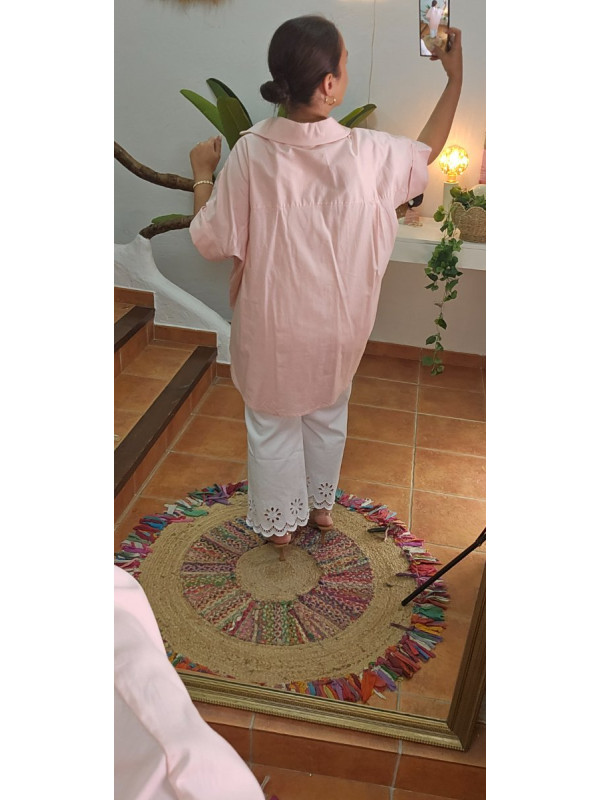 Camisa flores bordadas + Colores 