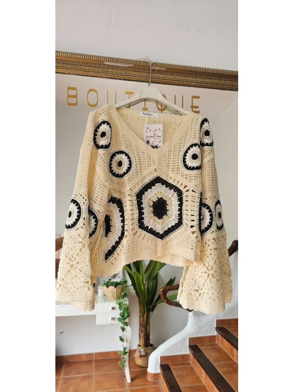 Jersey croché + Colores 