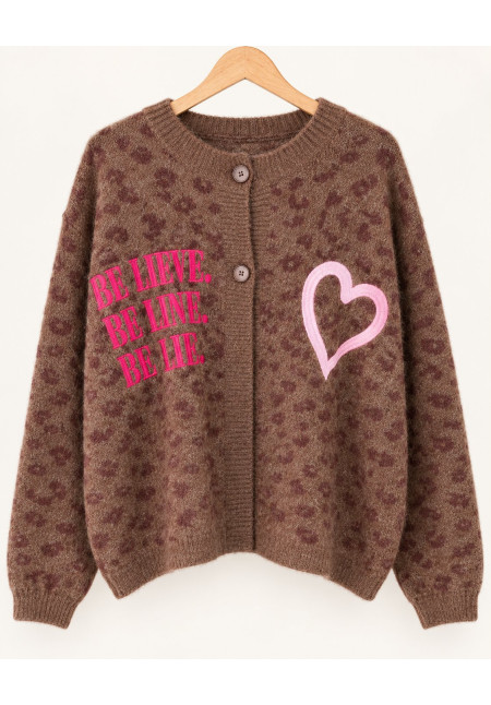 Cardigan leo relieve believe 