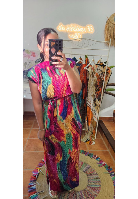 Vestido cristales colorines AGOTADO 