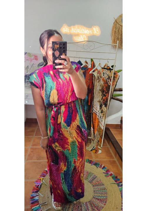Vestido cristales colorines AGOTADO 
