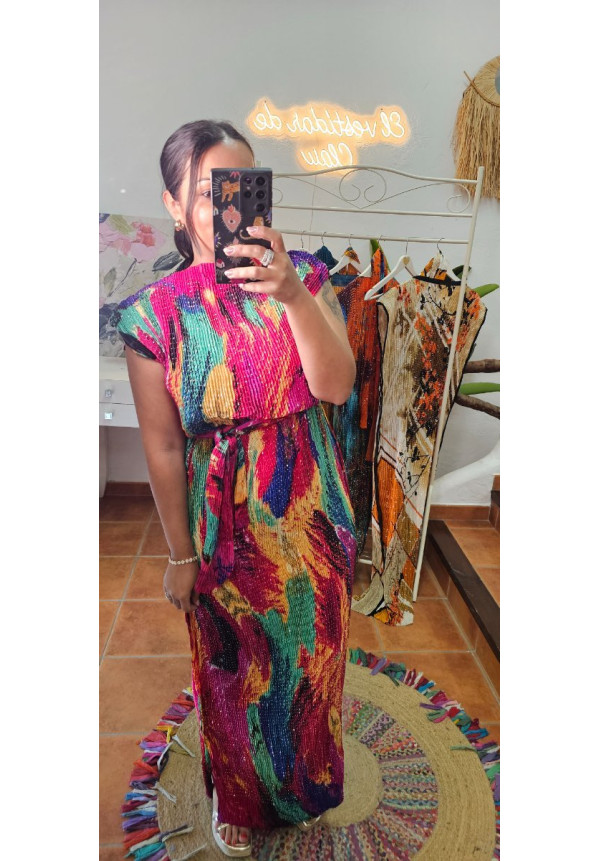 Vestido cristales colorines AGOTADO 