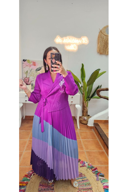 Vestido pecho joya muelle