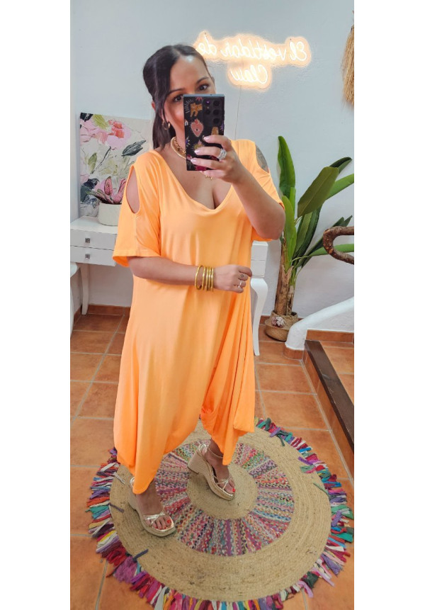 Mono Baggy flúor naranja 