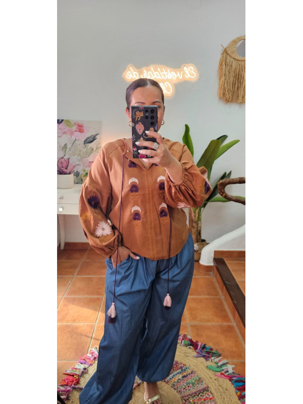 Blusa bordada cuerdas + Colores 