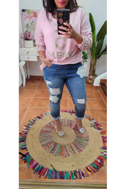 Jogger bordado lentes 