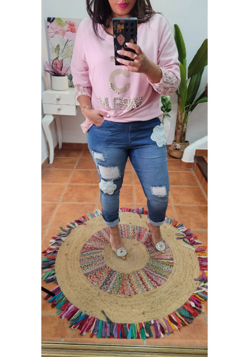 Jogger bordado lentes 