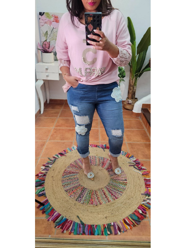 Jogger bordado lentes 