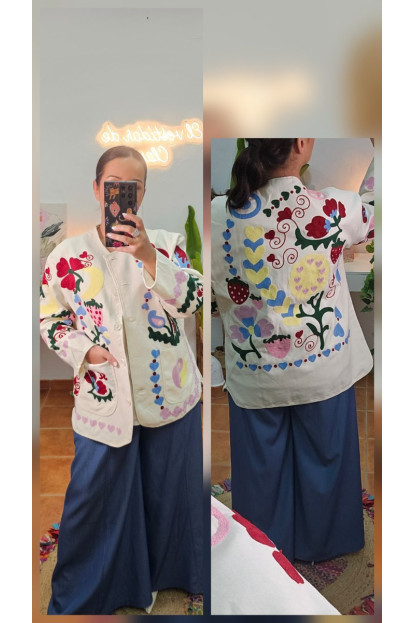 Chaqueta bordada Colores 