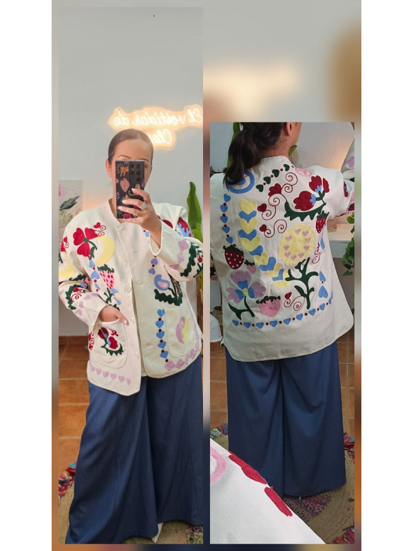 Chaqueta bordada Colores 