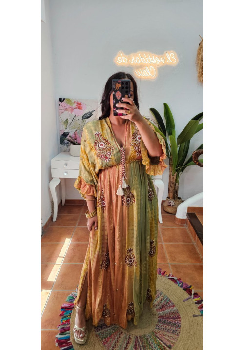 Vestido tie brillos 