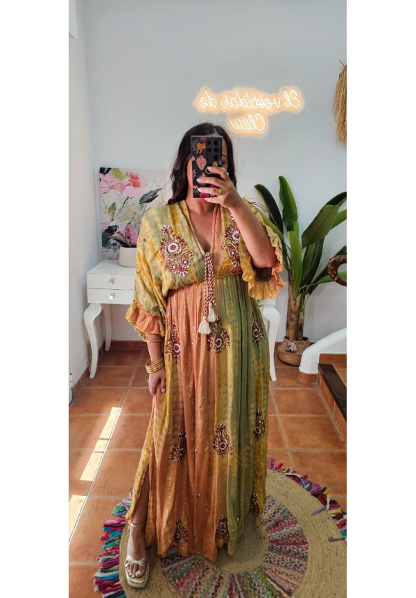 Vestido tie brillos 