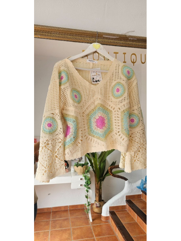 Jersey croché + Colores 